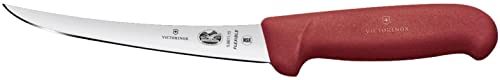 Victorinox, coltello disossatore Fibrox con lama stretta e ricurva in acciaio inox, antiscivolo, rosso von Victorinox