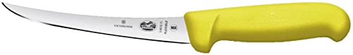 Victorinox Fibrox Ausbeinmesser, Swissmade, 15cm Gebogen/Schmal/Flexibel Klinge, Rutschfest, Rostfrei, gelb von Victorinox