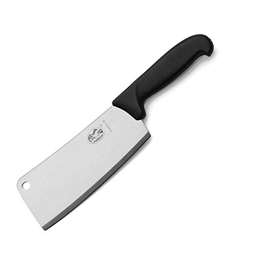 Victorinox Fibrox Küchenhaubeil, Extra Scharfe Klinge, Spülmaschinengeeignet, Rostfreier Stahl, Swiss Made, schwarz von Victorinox