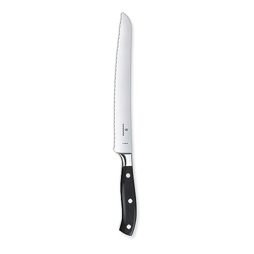 Victorinox, Grand Maître, Profi Brot- und Konditormesser, Extra Scharfe Klinge, Wellenschliff, 23 cm, Robuster Kunststoffgriff, Rostfreier Stahl, schwarz von Victorinox