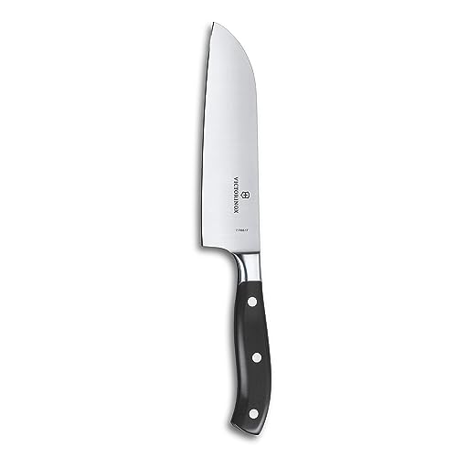 Victorinox, Grand Maître, Profi Santokumesser, Extra Scharfe Klinge, gerader Schliff, 17 cm, Robuster Kunststoffgriff, Rostfreier Stahl, schwarz von Victorinox