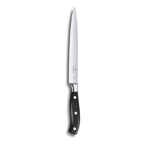 Victorinox, Grand Maître, Profi Filetiermesser, Extra Scharfe Klinge, gerader Schliff, 20 cm, Robuster Kunststoffgriff, Rostfreier Stahl, schwarz von Victorinox