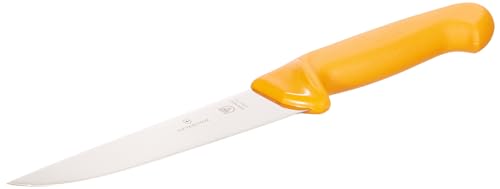 Victorinox Küchenmesser Swibo Abhäutemesser Normaler Schliff breit Orange 16 cm Klingenlänge, 5.8421 von Victorinox