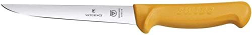 Victorinox Küchenmesser Swibo Ausbein und Stechmesser Normaler Schliff, Swiss Made, 18 cm Klingenlänge, orange von Victorinox