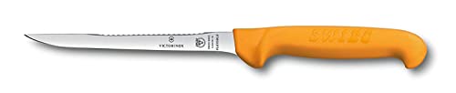 Victorinox, coltello da cucina Swibo, ideale per pesce, con lama stretta e flessibile da 16 cm, arancione von Victorinox