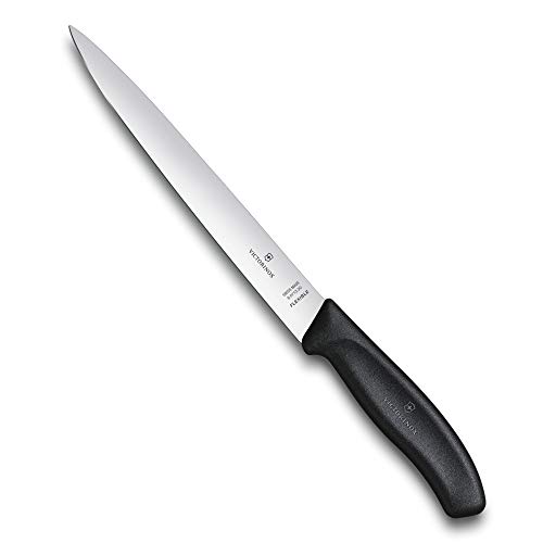 Victorinox Swiss Classic, Profi Filetiermesser, Extra Scharfe Klinge, gerader Schliff, 20 cm, Kunststoffgriff, Rostfreier Stahl, schwarz Victorinox Swiss Classic, Profi Filetiermesser, Extra Scharfe Klinge, gerader Schliff, 20 cm, Kunststoffgriff, Rostfreier Stahl, schwarz von Victorinox