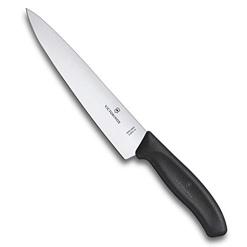 Victorinox SwissClassic, Tranchiermesser, normaler Schliff, 19cm, schwarz, Geschenkschachtel von Victorinox