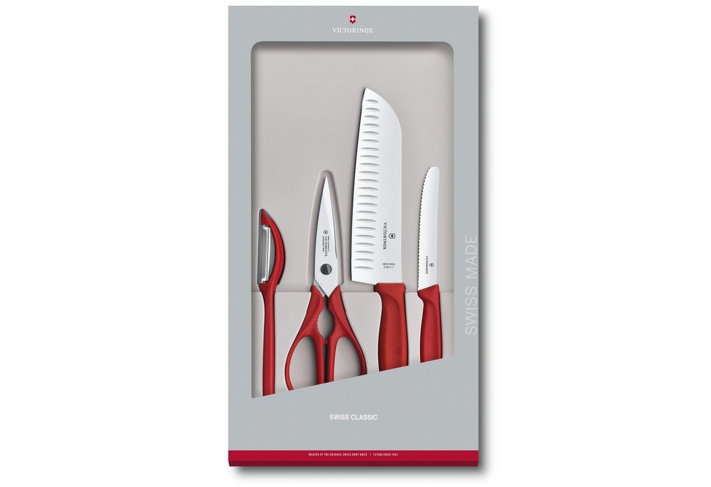 Victorinox Messer-Set Swiss Classic Küchengarnitur, 4-teilig von Victorinox