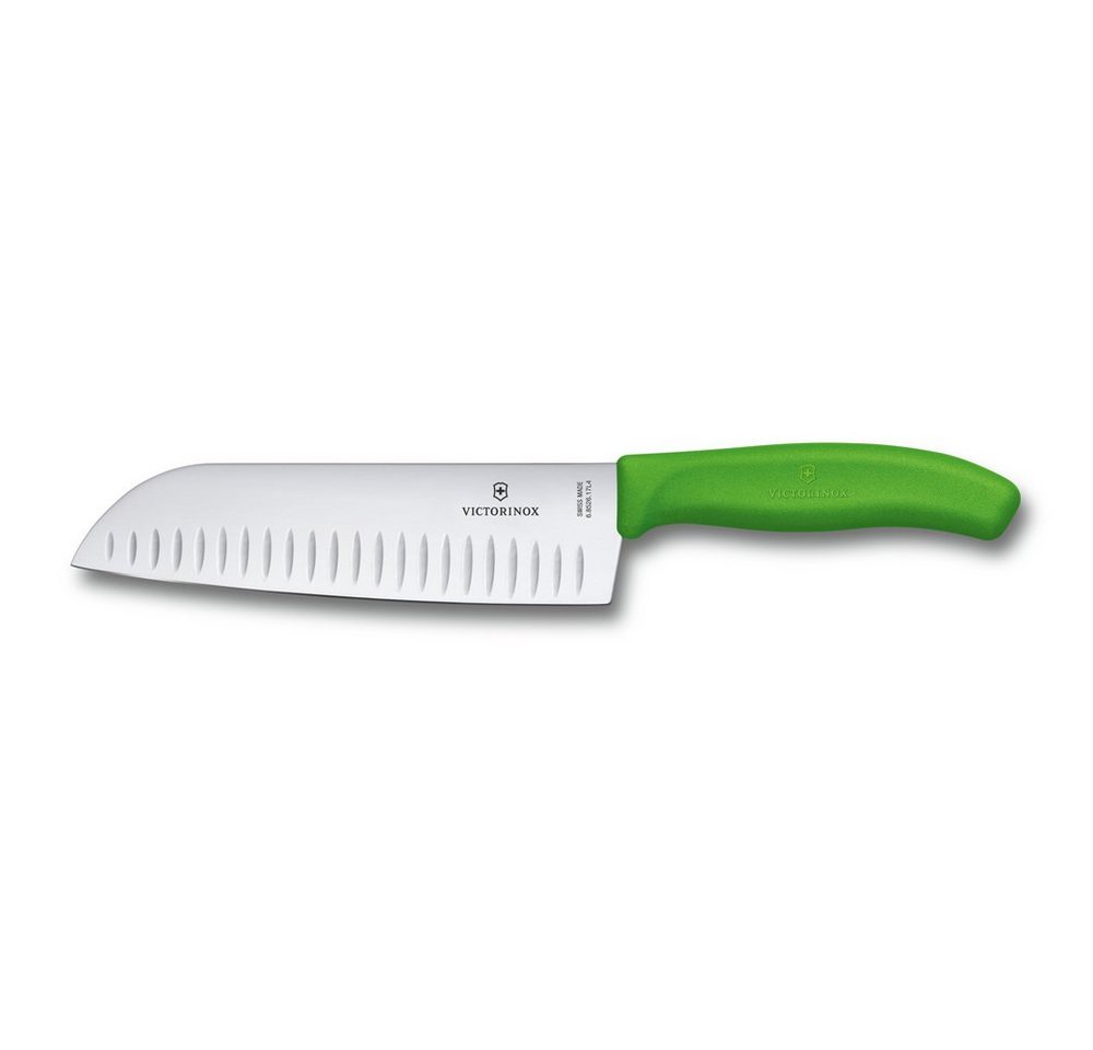 Victorinox Santokumesser, Victorinox Swiss Classic Santokumesser, Kullenschliff, grün von Victorinox