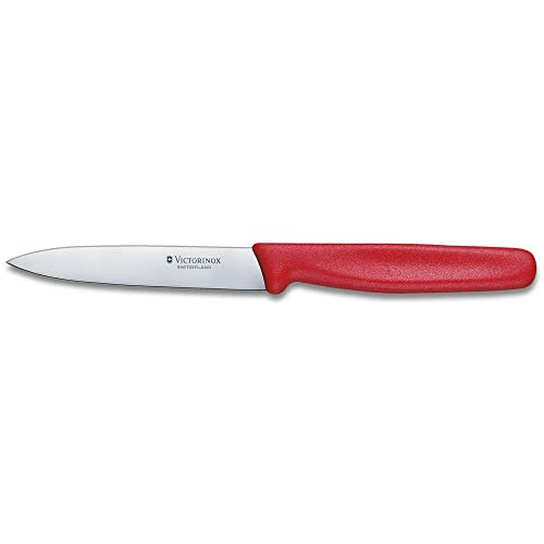 Victorinox Standard Red Handle Paring Knife Pointed Tip - 10cm von Victorinox