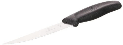 Victorinox, 6.7903.14, Swiss Classic, Steakmesser, gross, Extra scharfe Klinge, mit geradem Schliff, robuster Kunststoff-Griff, Braun, Made in Switzerland, Spülmaschinengeeignet von Victorinox