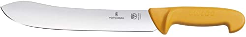 Victorinox Swibo Bankmesser, Schlachtmesser, Extra Scharfe Klinge, Signalfarbe, Sicherheitsgriff, Spülmaschinenfest von Victorinox