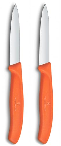 Victorinox Swiss Classic, Schäl- und Gemüsemesser Set, 2teilig, Extra Scharfe Klinge, Gerader Schliff für Präzise Schnitte, 8 cm, Rostfreier Stahl, Orange Victorinox Swiss Classic, Schäl- und Gemüsemesser Set, 2teilig, Extra Scharfe Klinge, Gerader Schliff für Präzise Schnitte, 8 cm, Rostfreier Stahl, Orange von Victorinox