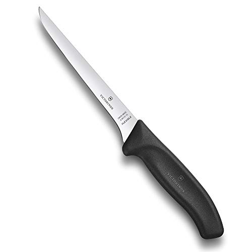 Victorinox, Swiss Classic, Profi Ausbeinmesser, Extra Scharfe Klinge, gerader Schliff, 15 cm, Robuster Kunststoffgriff, Rostfreier Stahl, schwarz von Victorinox