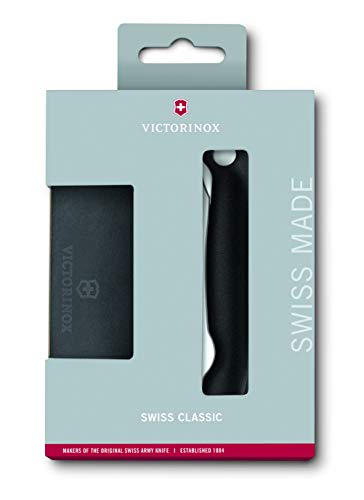 Victorinox, Swiss Classic, Profi Tafelmesser-Set, 2-teilig, Extra Scharfe Klinge, Wellenschliff, 11 cm, Robuster Kunststoffgriff, Rostfreier Stahl, schwarz von Victorinox