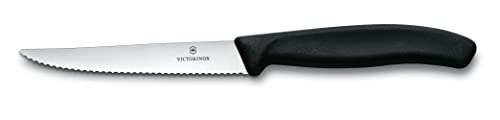 Victorinox Swiss Classic, coltello da bistecca con lama seghettata da 11 cm, lavabile in lavastoviglie, nero von Victorinox