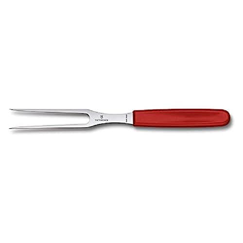 Victorinox, Swiss Classic, Profi Tranchiergabel, Extra Scharfe Klinge, 15 cm, Robuster Kunststoffgriff, Rostfreier Stahl, rot von Victorinox