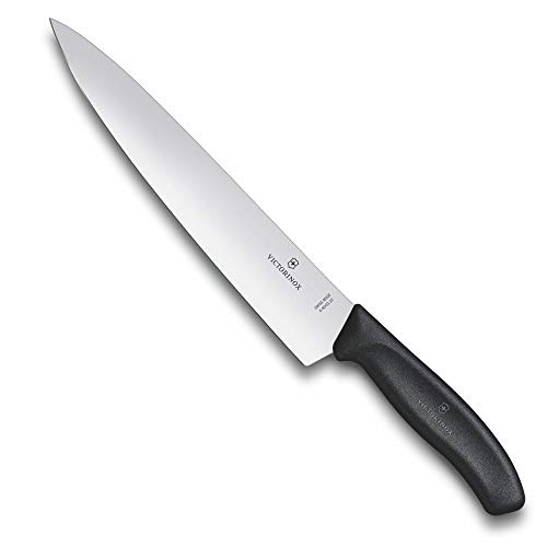 Victorinox, Swiss Classic, Profi Tranchiermesser, Extra Scharfe Klinge, gerader Schliff, 22 cm, Robuster Kunststoffgriff, Rostfreier Stahl, schwarz von Victorinox