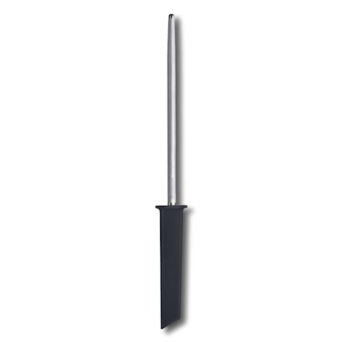 Victorinox Swiss Modern Abziehstahl, 23 cm, Mittelfeinzug, Rund, bis zu 65 HRC, Schwarz von Victorinox