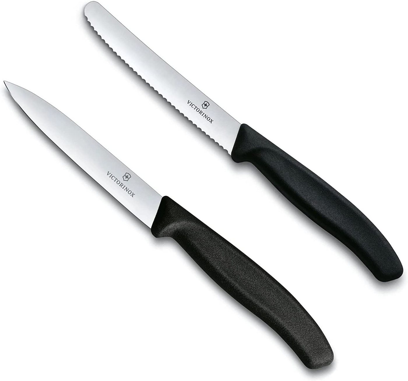 Victorinox Tafelmesser Gemüsemesser Tomatenmesser Swiss Classic 2er Set (Schwarz) von Victorinox