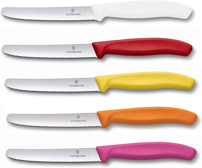 Victorinox Tafelmesser Tomatenmesser Set 5-teilig Swiss Classic (Bunter Mix) von Victorinox