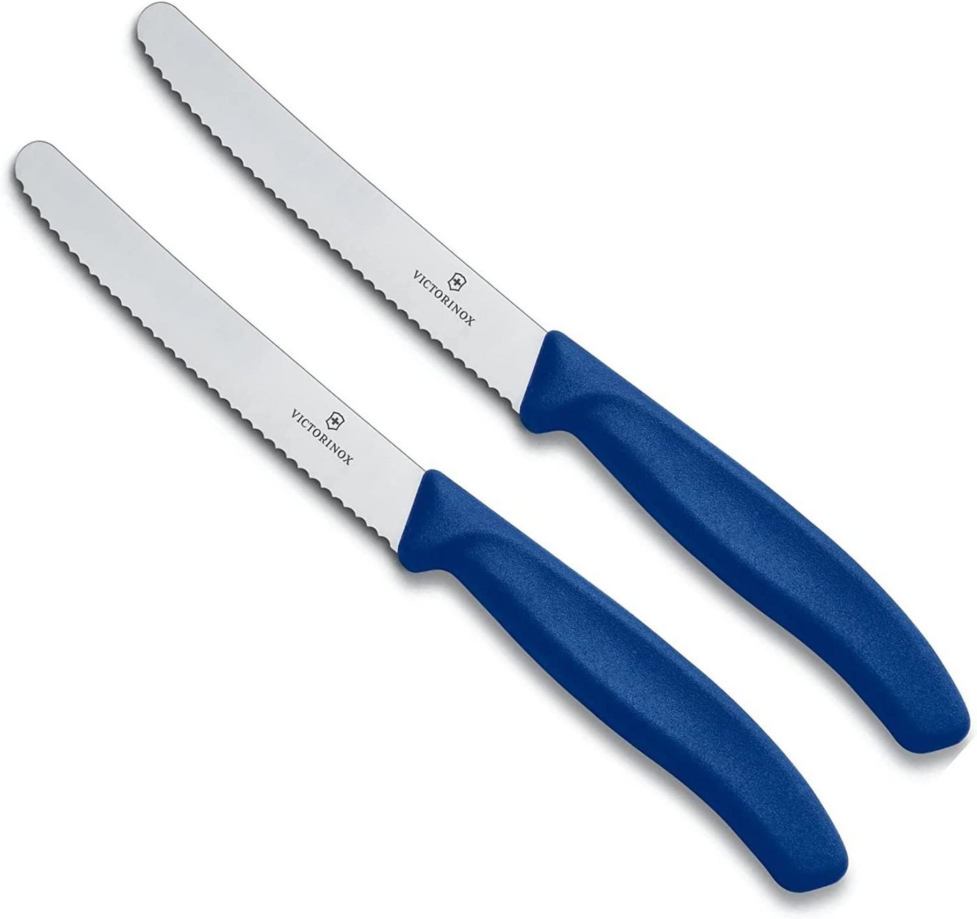 Victorinox Tafelmesser Victorinox 2-tlg Tafelmesser Swiss Classic Blau mit Wellenschliff blau von Victorinox