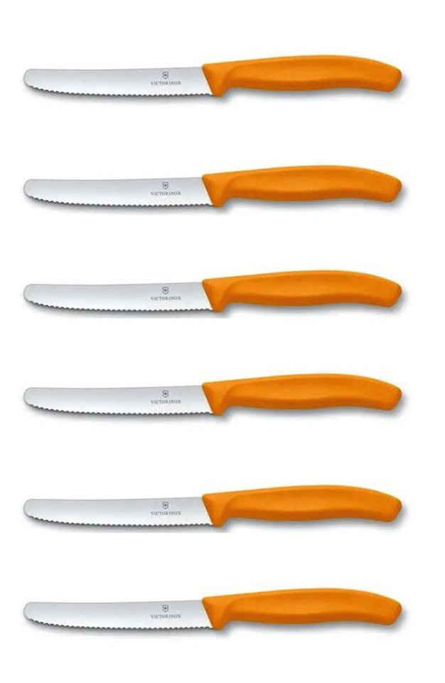 Victorinox Tomatenmesser, Victorinox Swiss Classic Tomaten- und Tafelmesser 6 Stck. orange von Victorinox