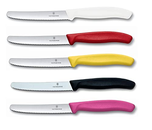 Victorinox 5-tlg Tafelmesser Set Swiss Classic Bunter Mix - Brötchenmesser Tomatenmesser von Victorinox