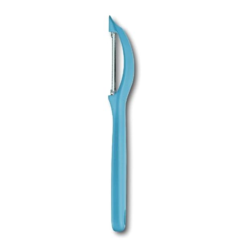 Victorinox | Universalschäler mit Pendelklinge für Obst und Gemüse - Extra scharf - Zackenschliffklinge/Zweischneidig - Swiss Made | Karibikblau von Victorinox
