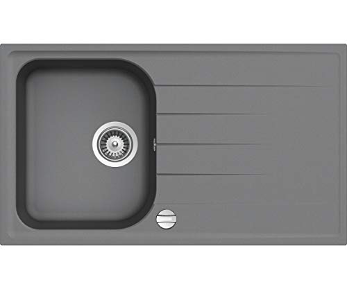 Victory S860 Granitspüle 86x50cm Küchenspüle Einbau Spülbecken ab 45/50er Schrank inkl. Drehexcenter Made in Germany (lightgray) von Victory