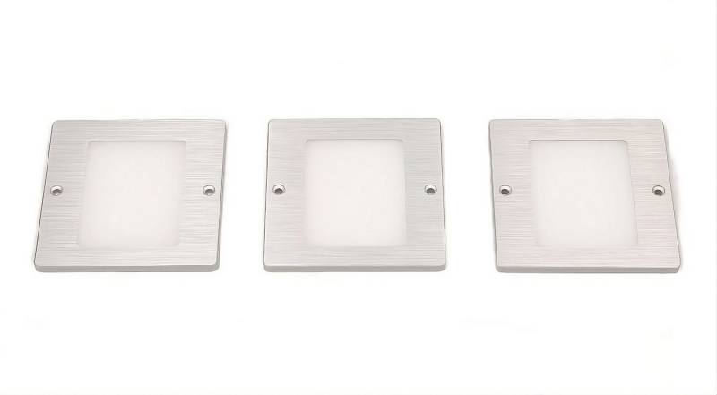 L&S Unterschrankleuchte Anbauleuchte PLANAR small 3er Set Neutralweiß Edelstahl von L&S