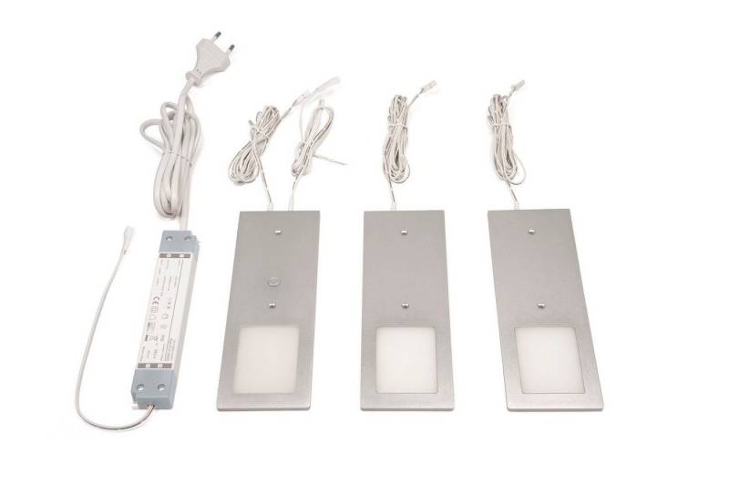 L&S Unterschrankleuchte Anbauleuchte PLANAR 3er Set Neutralweiß Aluminiumoptik L&S Unterschrankleuchte Anbauleuchte PLANAR 3er Set Neutralweiß Aluminiumoptik von L&S