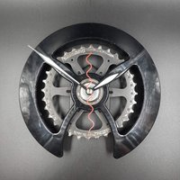 Uhr Aus Recycelten Fahrradkettenrädern Handgemachte Steampunk Fahrrad Wanduhr von VictoryDesignStore