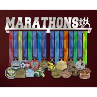 Marathons Medaille Aufhänger Personalisiert, Benutzerdefinierte Handgefertigte Halter Display Rack Für Läufer von VictoryHangers