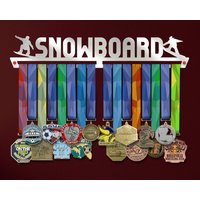 Snowboard-Medaille Display Rack, Edelstahl Medaillenhalter Für Wintersport, Inspirierende Geschenk Sport-Mann von VictoryHangers