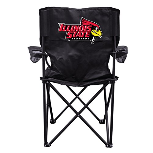 VictoryStore Outdoor Campingstuhl - Illinois State University mit rotem Vogelkopf schwarz klappbarer Campingstuhl mit Tragekorb B von VictoryStore