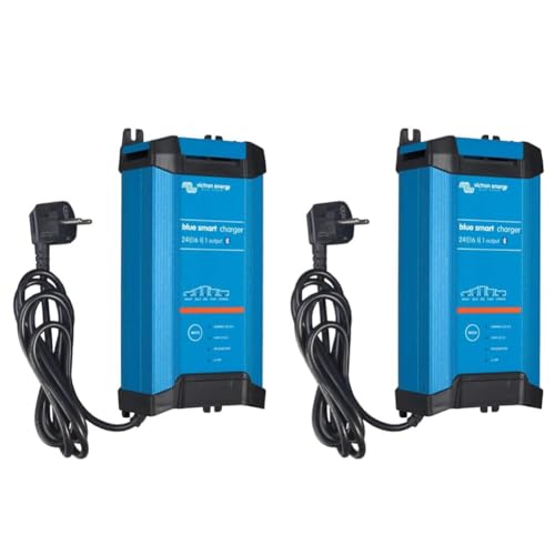 Victron Energy Blue Smart IP22 24-Volt 16 Ampere 230V, Einzelausgang Batterieladegerät CEE7/7, Bluetooth (Packung mit 2) von Victron Energy