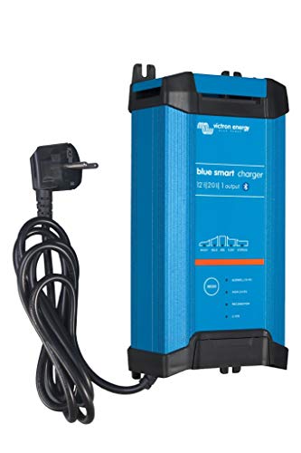 Victron Energy Blue Smart Batterie Ladegerät 12-Volt 20 Ampere 230V - Autobatterie Ladegerät - Batterieerhaltungsgerät und Desulfator - IP22 Geschützt - Bluetooth - Einzelausgang - CEE 7/7 von Victron Energy