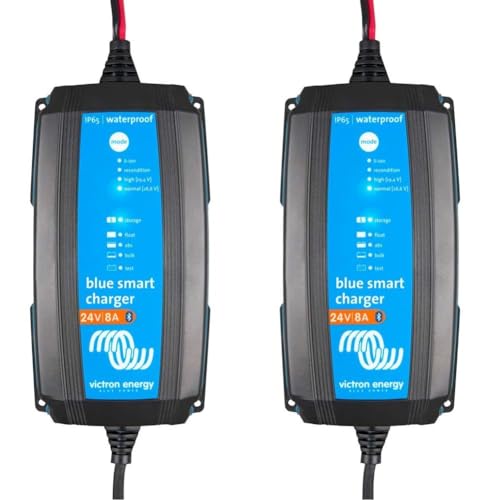 Victron Energy Blue Smart IP65 24-Volt 8 Amp 230V, Batterie Ladegerät, Bluetooth (CEE 7/17) (Packung mit 2) von Victron Energy