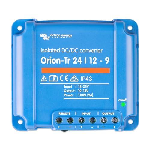 Victron Energy Orion-Tr IP43 24/12-Volt 9 Amp 110-Watt DC-DC Konverter, Isoliert, Einzelhandel von Victron Energy