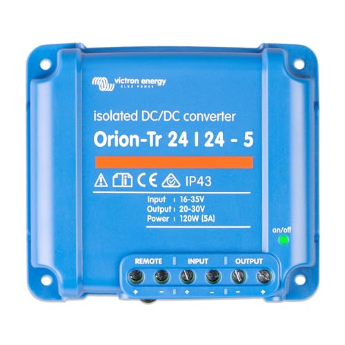 Victron Energy Orion-Tr IP43 24/24-Volt 5 Amp 120-Watt DC-DC Konverter, Isoliert, Einzelhandel von Victron Energy