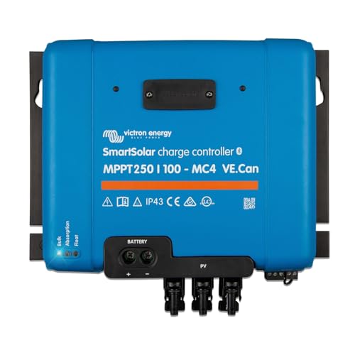 Victron Energy SmartSolar MPPT MC4 VE.Can 250V 100 Amp 12/24/36/48-Volt Solar Laderegler (Bluetooth) von Victron Energy