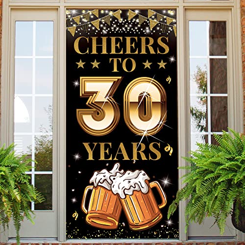 Cheers to 30 Years Door Banner, Happy 30th Birthday Decorations Yard Schild von Vicycaty