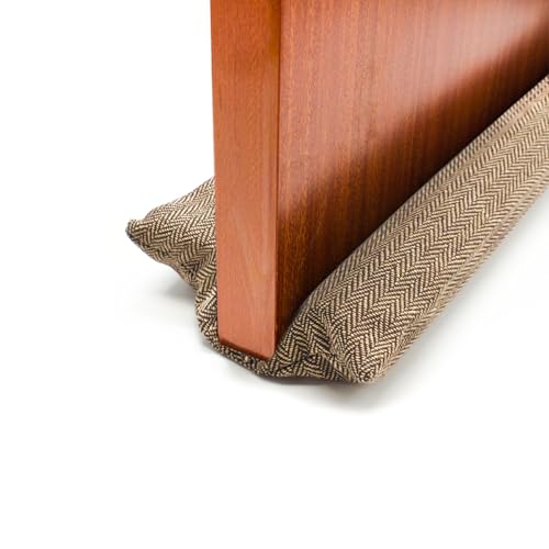 Zugluftstopper für Türen. Doppel-Zugluftstopper aus Stoff Wiederverwendbarer und Waschbarer Einstellbar 80-90 cm. Isolierung gegen Lärm, Kälte, Wind, Licht, Staub, Pollen und Insekten. von Vicyol S&D