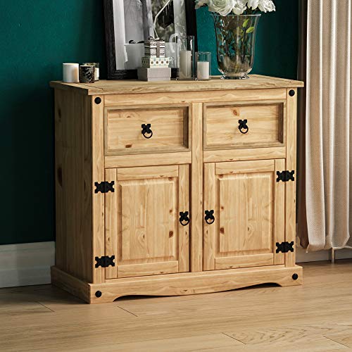 Amazon Marke - Movian Corona zweitürig mit 2 Schubladen Sideboard massiv Kiefer gewachst mexikanischen Möbel Amazon Marke - Movian Corona zweitürig mit 2 Schubladen Sideboard massiv Kiefer gewachst mexikanischen Möbel von Vida Designs