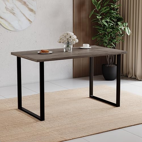 Vida Designs 4-Sitzer-Esstisch mit schwarzen U-förmigen Metallbeinen, Moderne Küchen- und Esszimmer-Möbeleinheit (Walnuss) Vida Designs 4-Sitzer-Esstisch mit schwarzen U-förmigen Metallbeinen, Moderne Küchen- und Esszimmer-Möbeleinheit (Walnuss) von Vida Designs