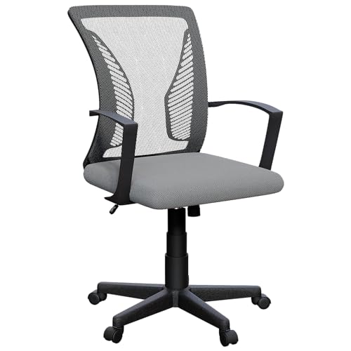 Vida Designs Airdrie Stuhl, Legierter Stahl Eisen Nylon Schaumstoff, Grau, H (86-96) x W 45 x D 45 cm Approx von Vida Designs