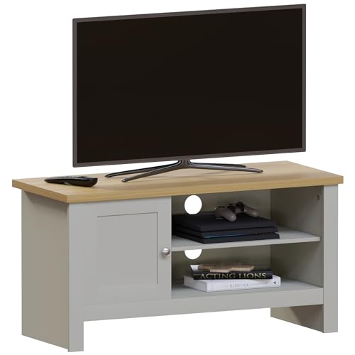 Vida Designs Arlington 1-Tür-TV-Schrank, Sideboard für Unterhaltung im Wohnzimmer (Grau) von Vida Designs