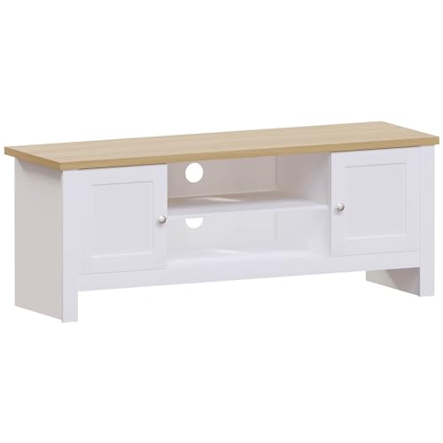 Vida Designs Arlington Fernsehschrank mit 2 Türen Ständer Sideboard TV Lowboard Unterhaltung Wohnzimmer Weiß von Vida Designs