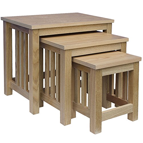 Vida Designs-Ashmore Nest der Tische, Holz,Asche, 58.0x34.0x54.0 von Vida Designs